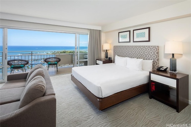 1777 Ala Moana Blvd Unit 2208, Honolulu, HI 96815 - bedroom with a water view and access to exterior