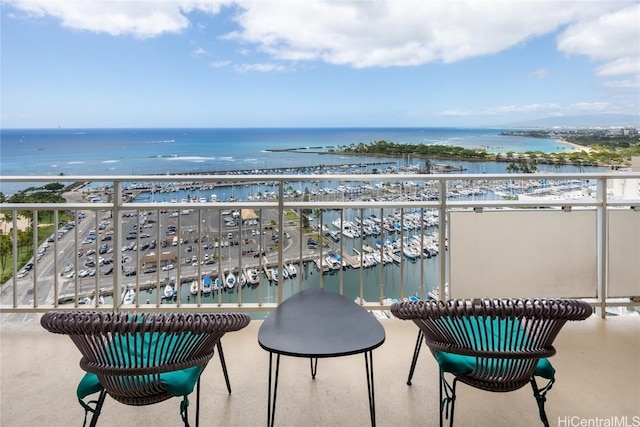 1777 Ala Moana Blvd Unit 2208, Honolulu, HI 96815 - balcony featuring a water view