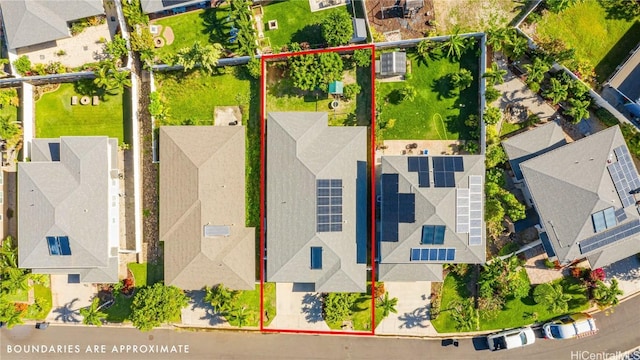 birds eye view of property featuring a residential view