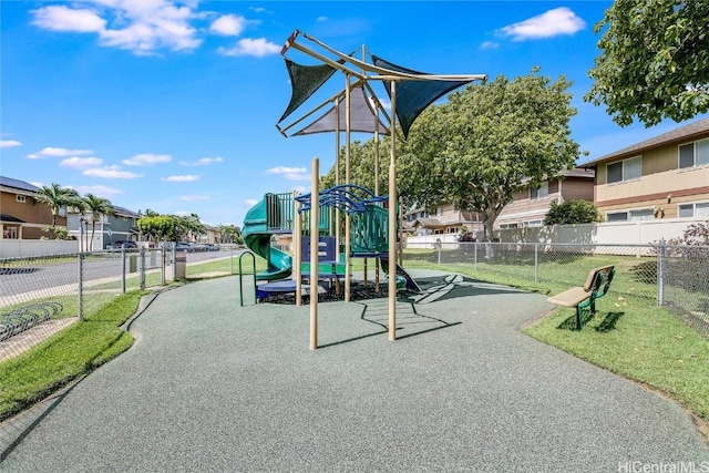 community playground featuring fence