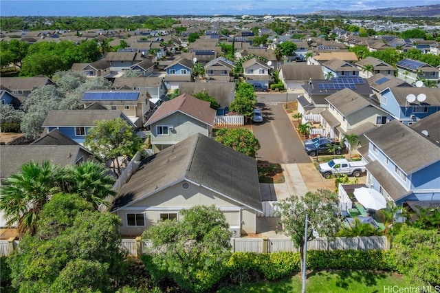 bird's eye view with a residential view