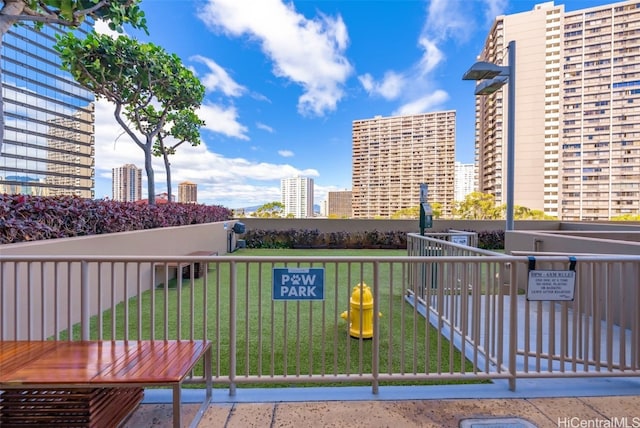 exterior space featuring a city view