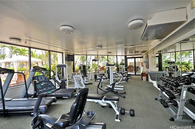 view of workout area