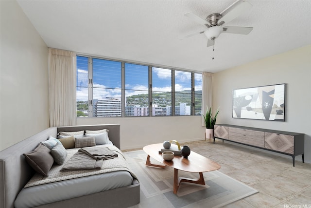 1550 Wilder Ave Unit A804, Honolulu, HI 96822 - bedroom featuring multiple windows and a ceiling fan