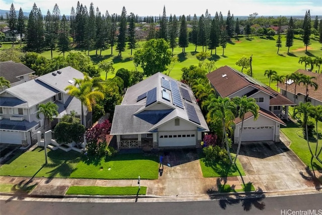 aerial view with golf course view