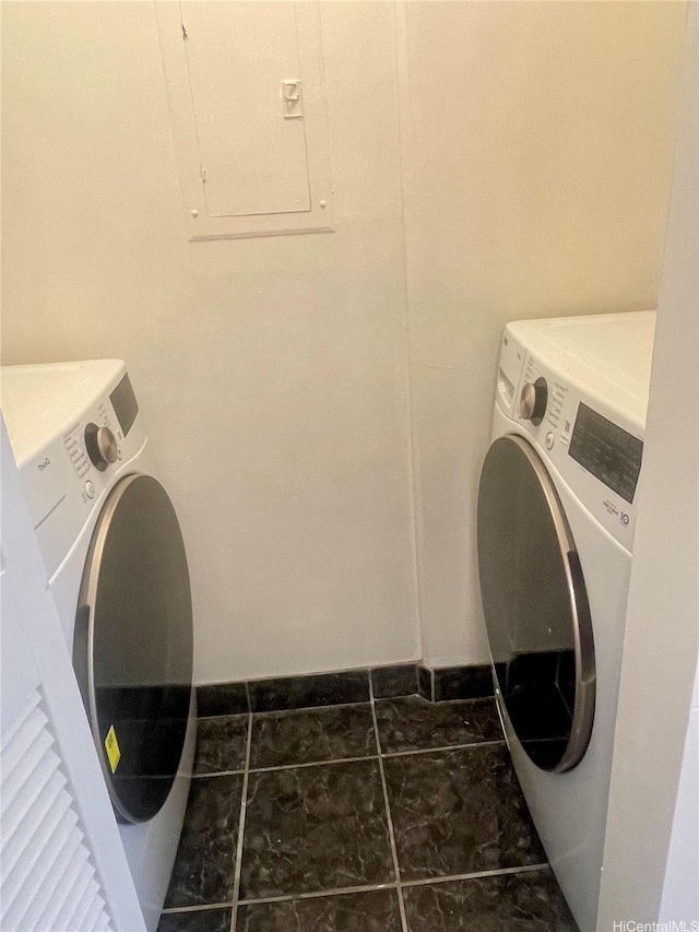 3138 Waialae Ave Unit 418, Honolulu, HI 96816 - washroom featuring electric panel and independent washer and dryer