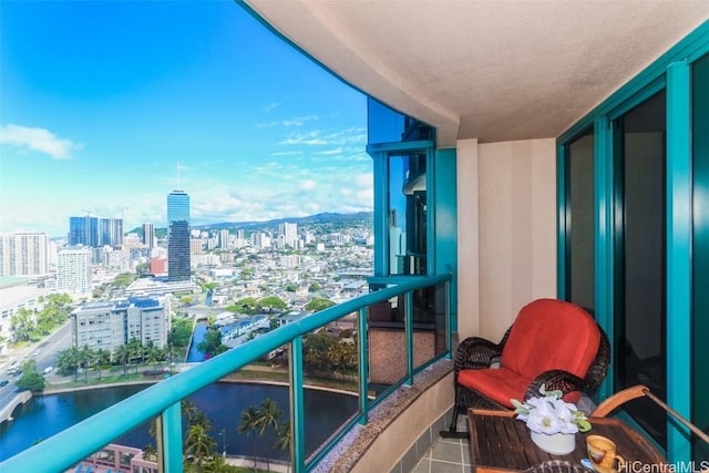 balcony featuring a view of city