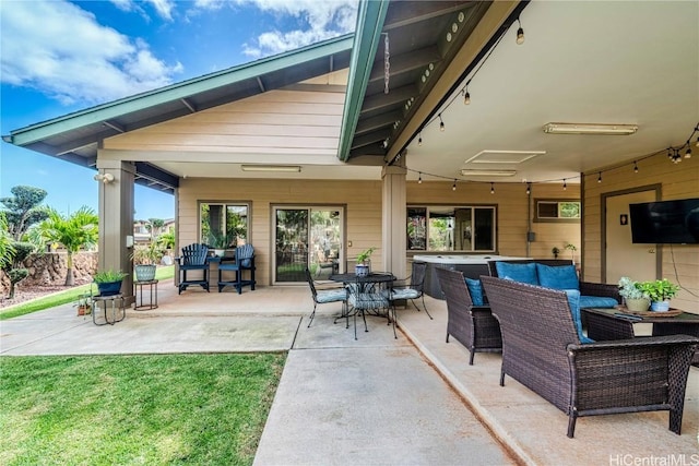 view of patio / terrace featuring an outdoor living space