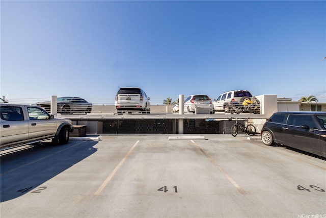 view of uncovered parking lot