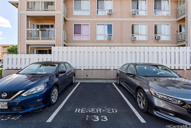 view of uncovered parking lot