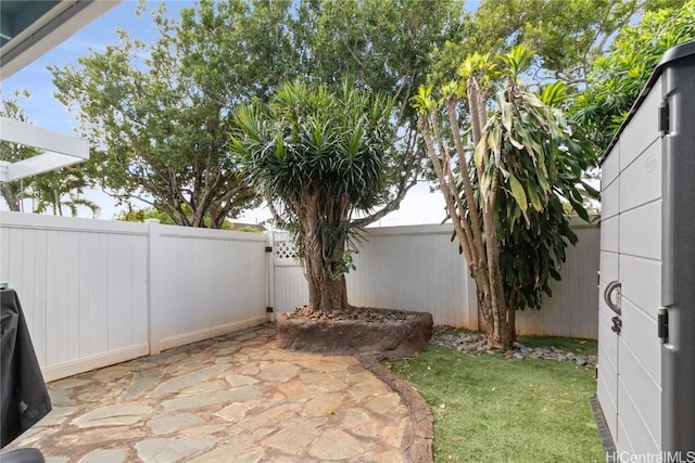 view of patio with fence private yard