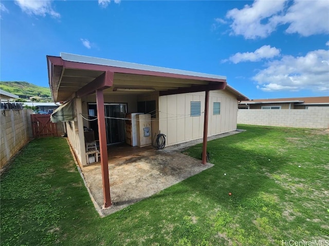 exterior space featuring a mountain view