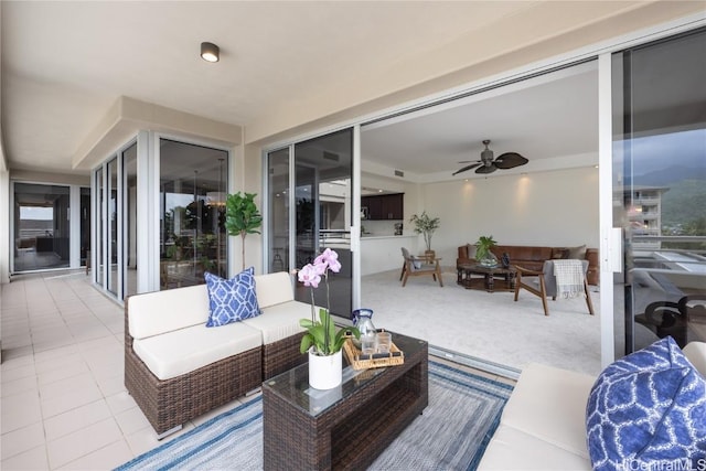 view of patio / terrace with an outdoor living space