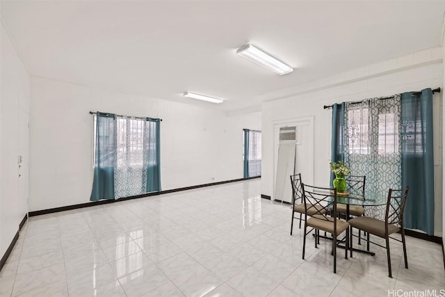 dining area with baseboards