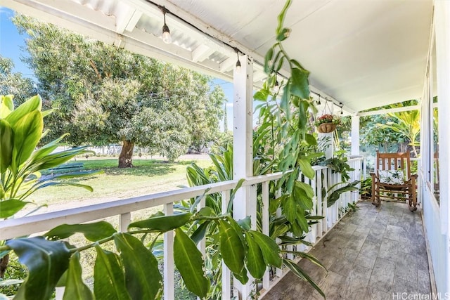 balcony with a porch