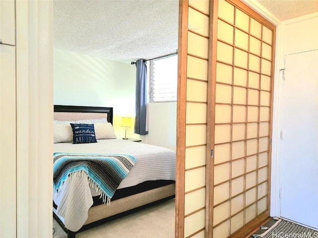 bedroom with a textured ceiling