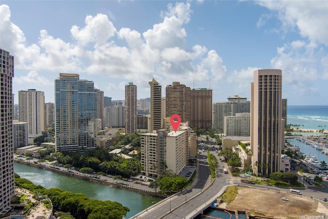 1676 Ala Moana Blvd Unit 205, Honolulu, HI 96815 - view of city skyline with a large body of water