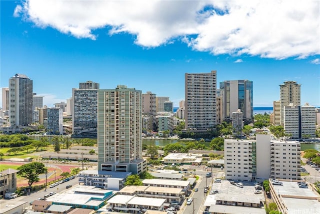 city view featuring a water view