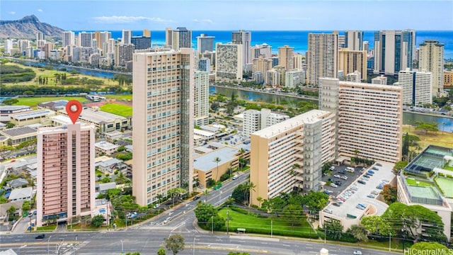 city view with a water view