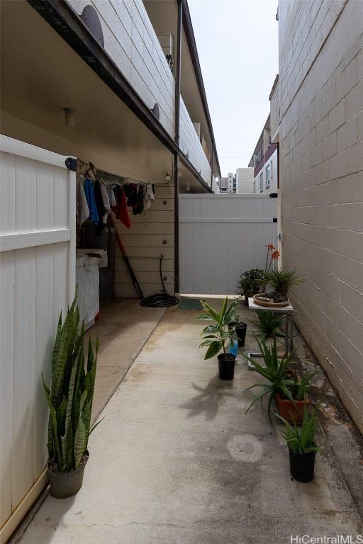 view of patio / terrace with fence