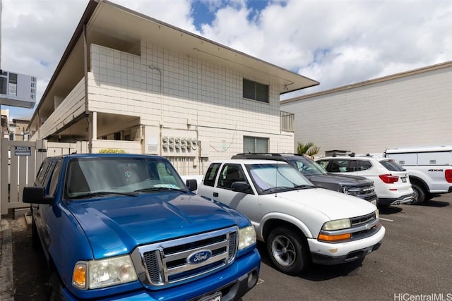 view of uncovered parking lot