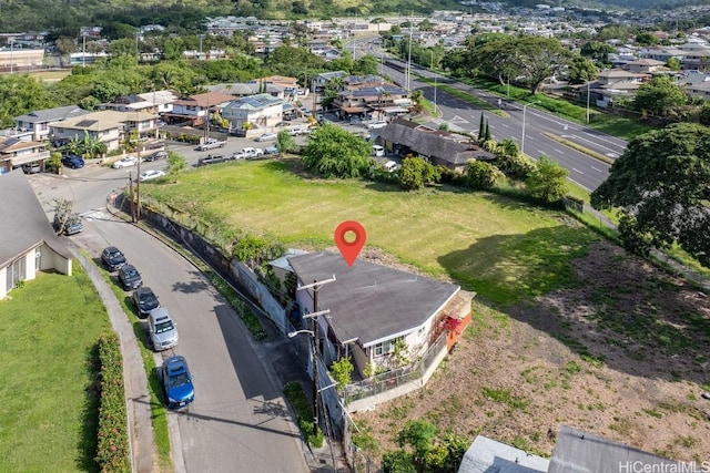 aerial view featuring a residential view