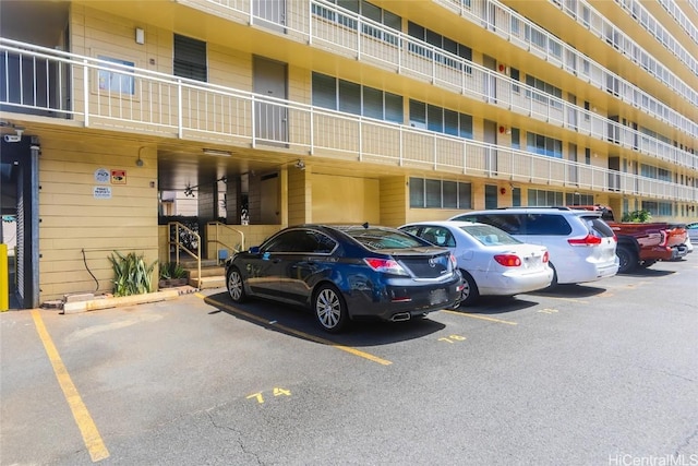 view of uncovered parking lot