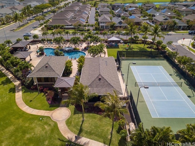 bird's eye view featuring a residential view