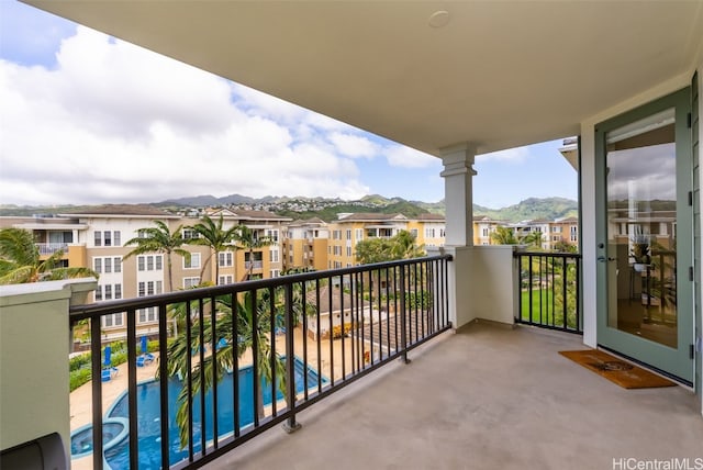 balcony featuring a residential view