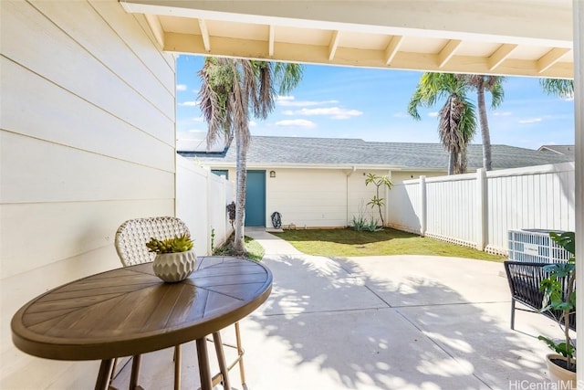 view of patio / terrace featuring a fenced backyard