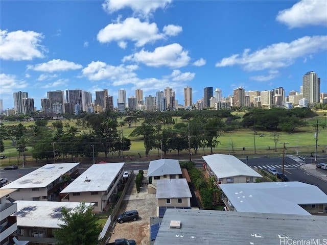 bird's eye view featuring a view of city