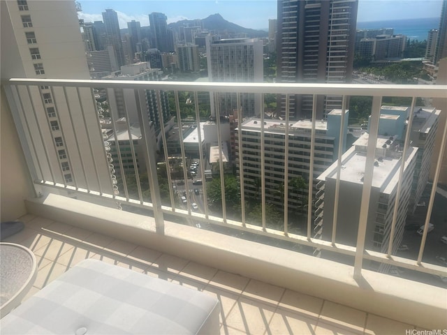 balcony with a view of city