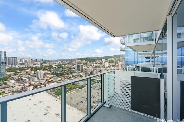 balcony featuring a view of city