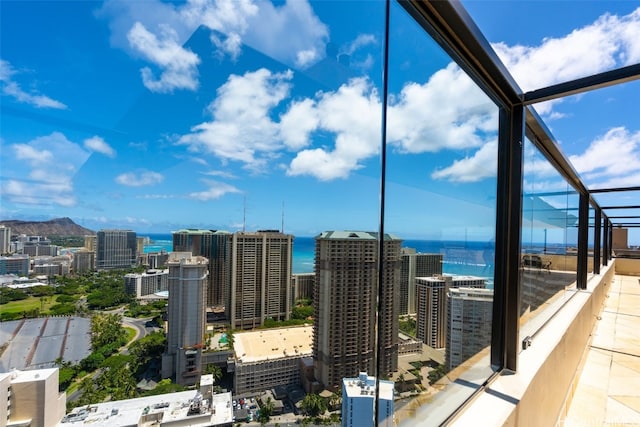 view of city featuring a water view