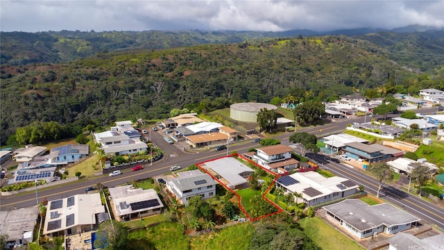 2445 Komo Mai Dr, Pearl City, HI 96782 - birds eye view of property featuring a view of trees and a residential view