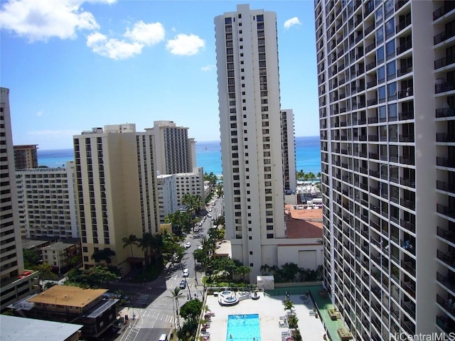 view of city featuring a water view