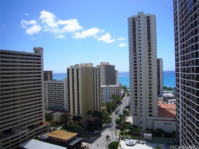 city view with a water view