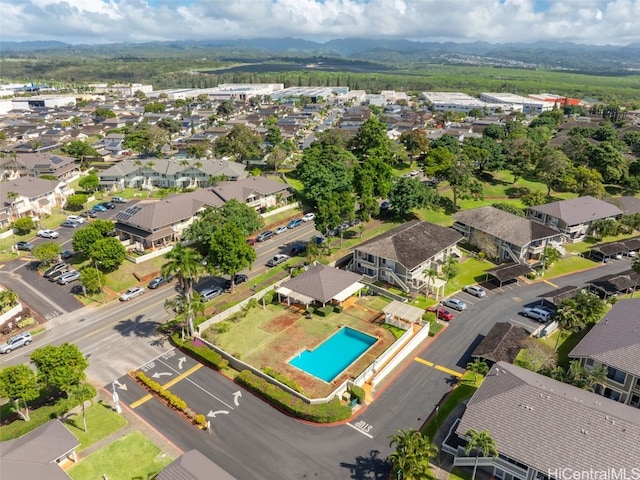 aerial view featuring a residential view