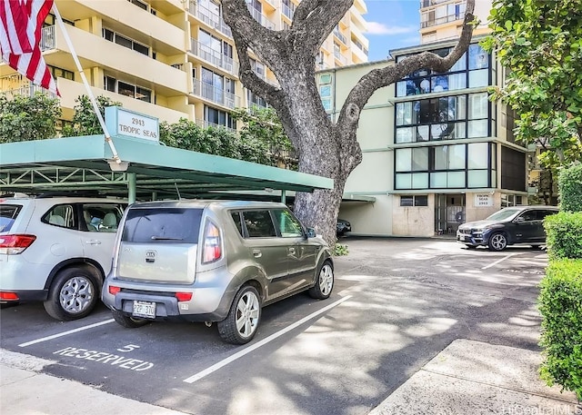 view of uncovered parking lot