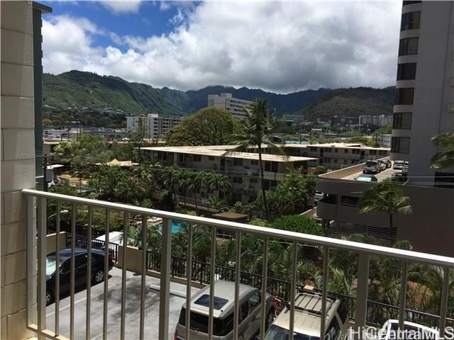 2714 Kahoaloha Ln Unit 503, Honolulu, HI 96826 - balcony with a mountain view