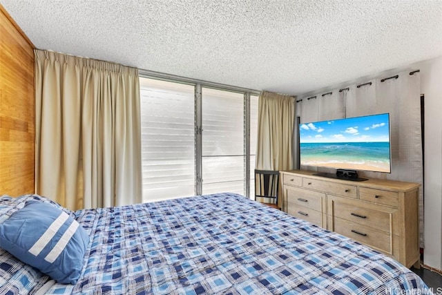 bedroom featuring a textured ceiling