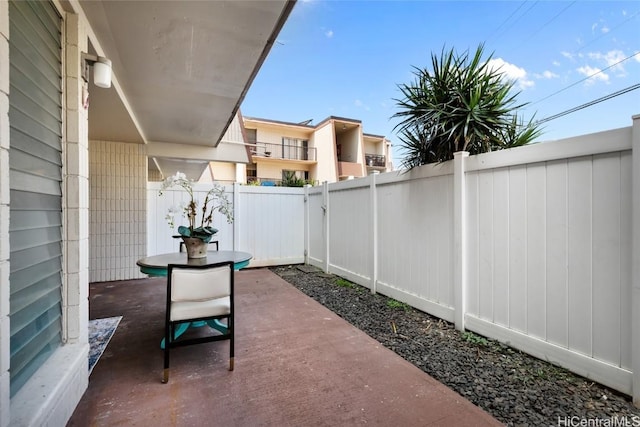 view of patio / terrace with a fenced backyard