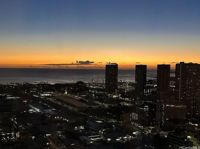 city view featuring a water view