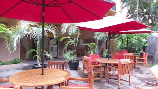 view of patio / terrace featuring outdoor dining space