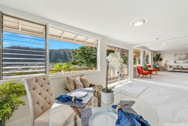 sunroom / solarium with a healthy amount of sunlight