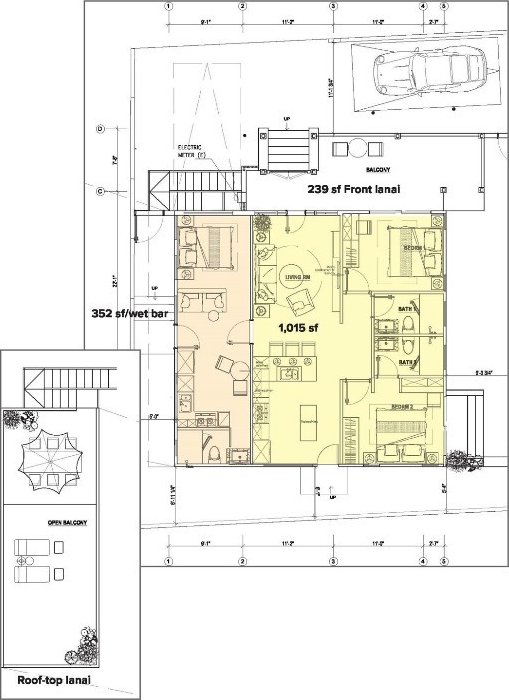 3503-A Wela St, Honolulu, HI 96815 - view of home floor plan