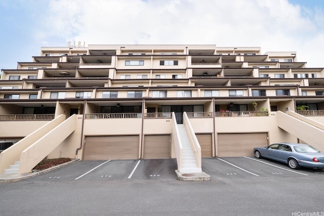 view of building exterior with stairs