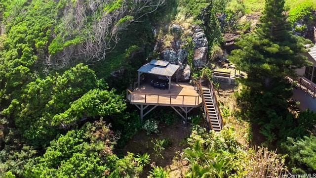 aerial view with a view of trees