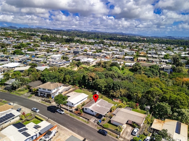 bird's eye view with a residential view