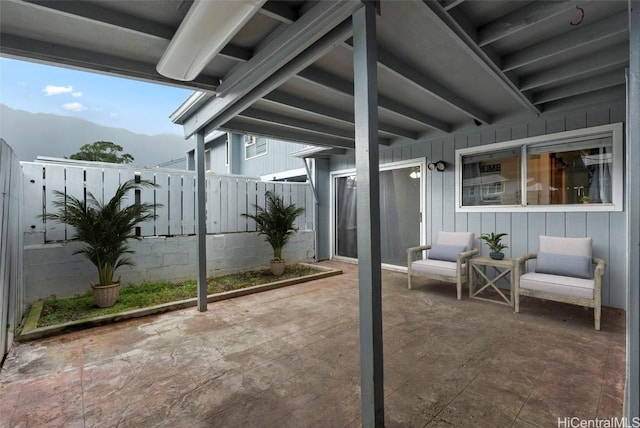 view of patio / terrace with fence